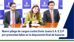 Superservicios formula nuevo pliego de cargos contra CGR Doña Juana S.A. E.S.P por presuntas fallas en la disposición final de basuras
