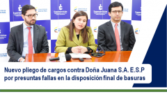 Superservicios formula nuevo pliego de cargos contra CGR Doña Juana S.A. E.S.P por presuntas fallas en la disposición final de basuras