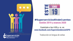 Este 19 de junio, Superservicios rendirá cuentas de su gestión 2019 y de sus acciones frente a la contingencia por el Covid-19
