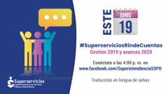 Este 19 de junio, Superservicios rendirá cuentas de su gestión 2019 y de sus acciones frente a la contingencia por el Covid-19