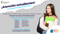 ¡Atención estudiantes! Superservicios abre plazas para prácticas laborales