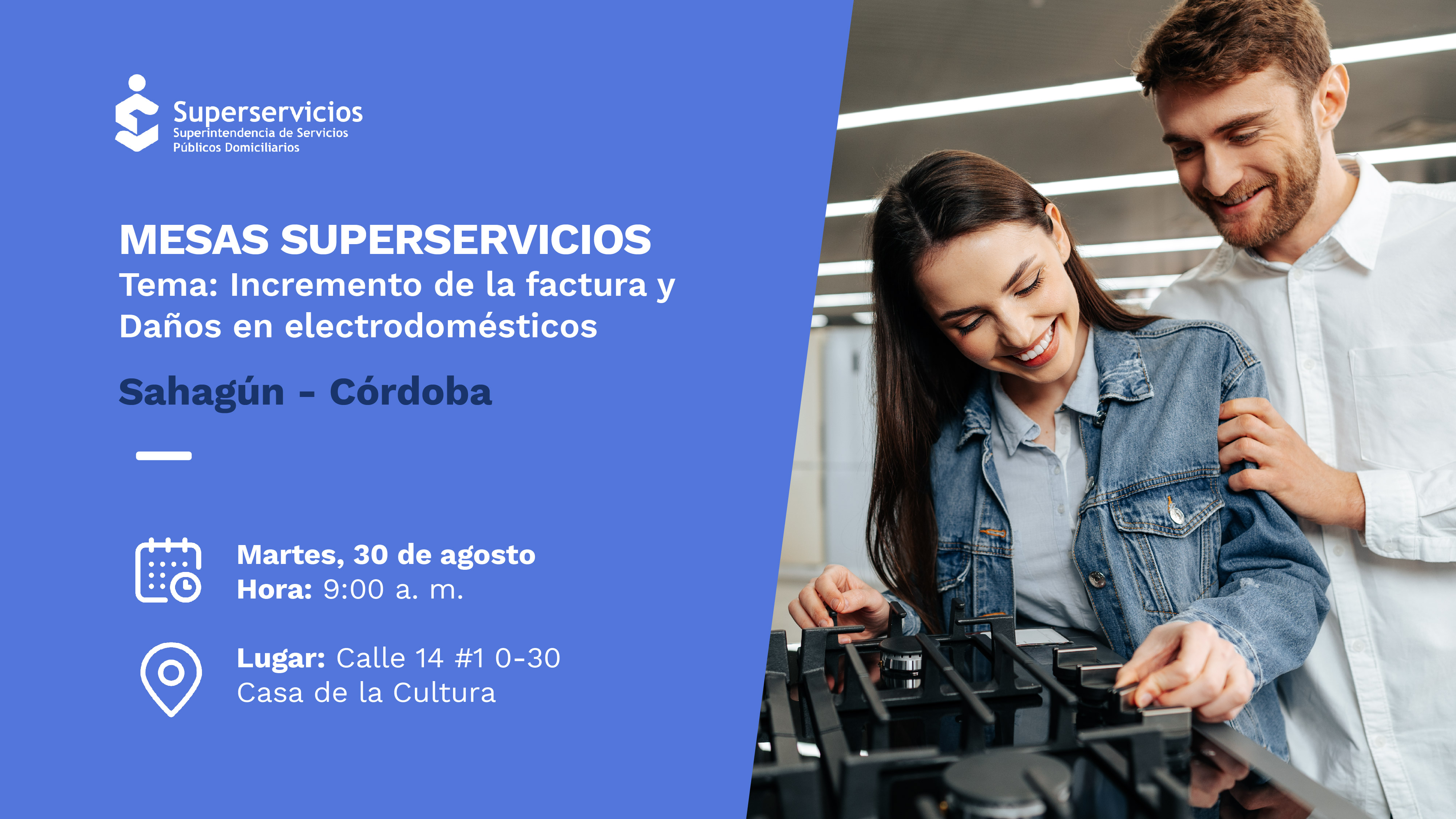 Mesa Superservicios. Hablaremos sobre el incremento de la factura en Sahagún, Córdoba
