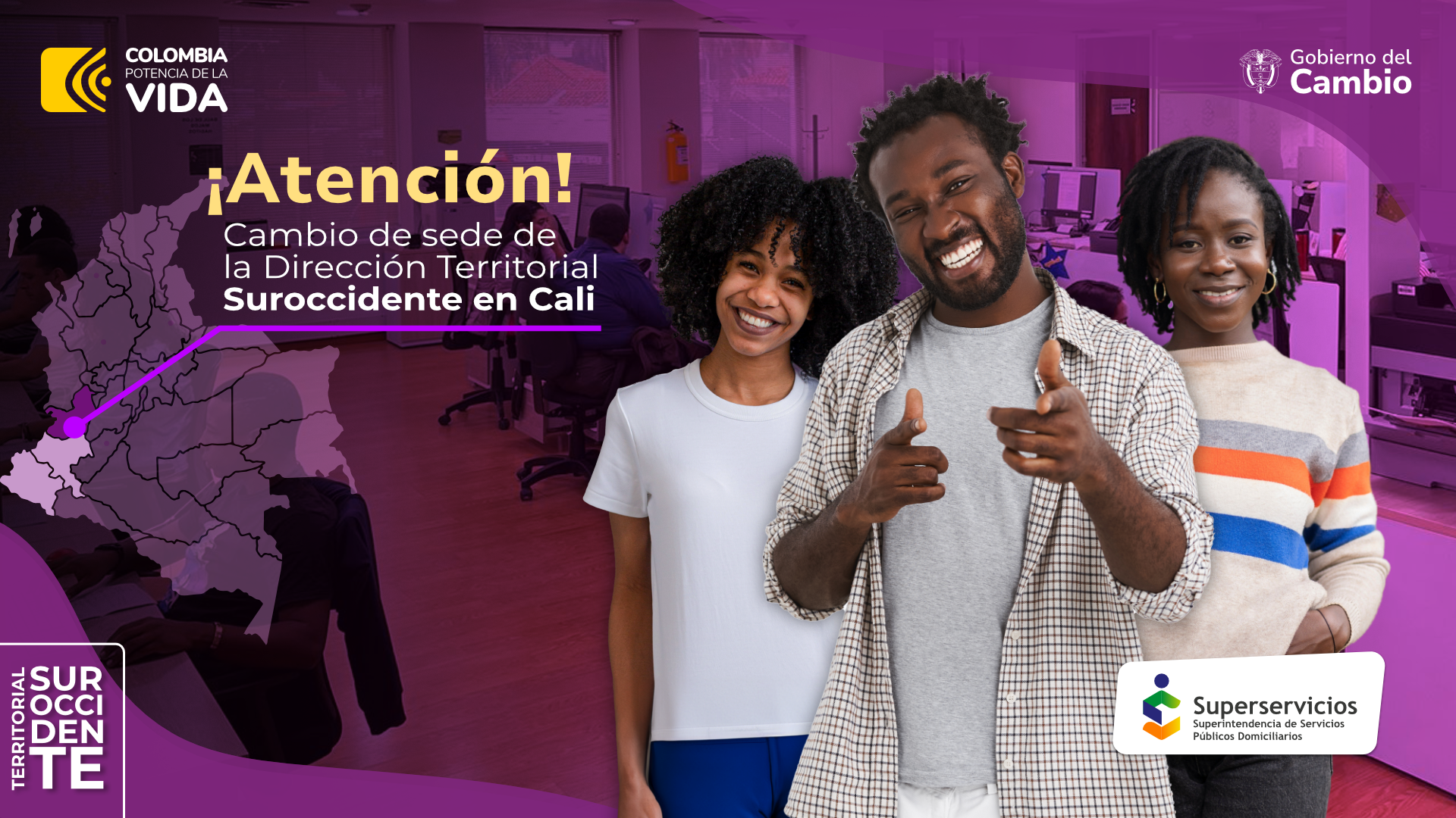 Cambio de sede  de la Dirección Territorial Suroccidente, en Cali