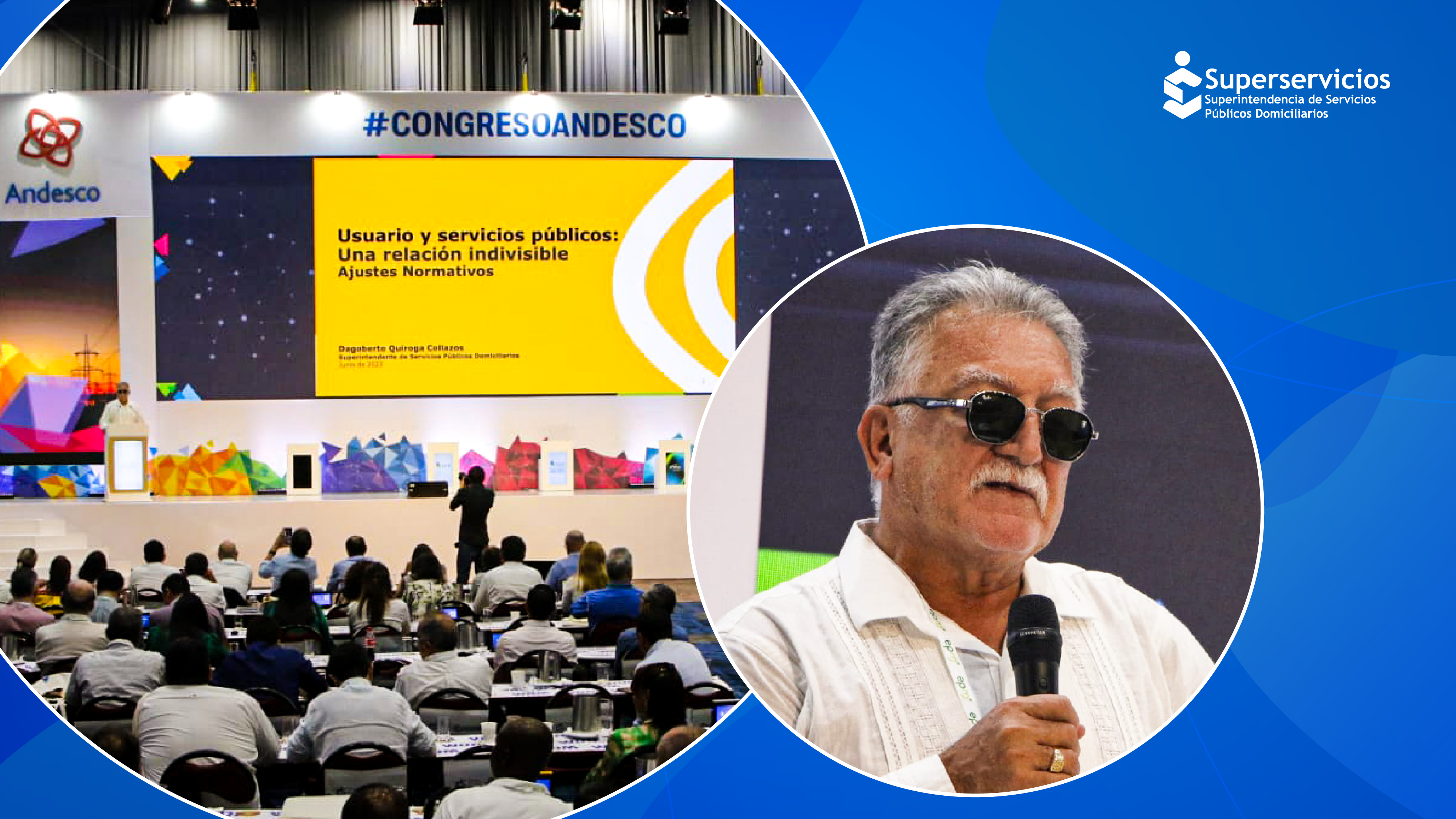 Superintendente Dagoberto Quiroga Collazos durante su intervención en XXV Congreso de Andesco