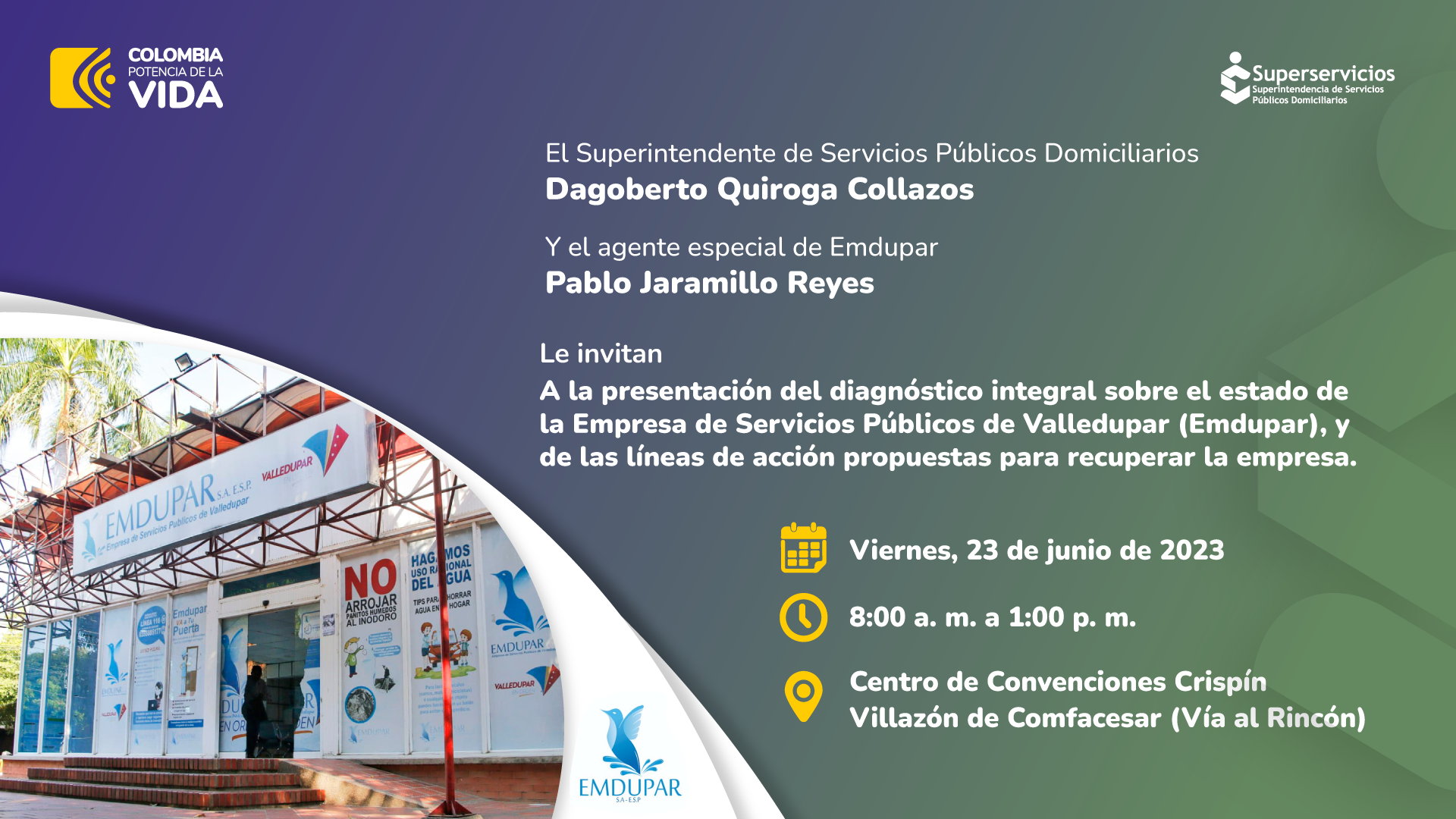 Invitación diagnóstico sobre Emdupar