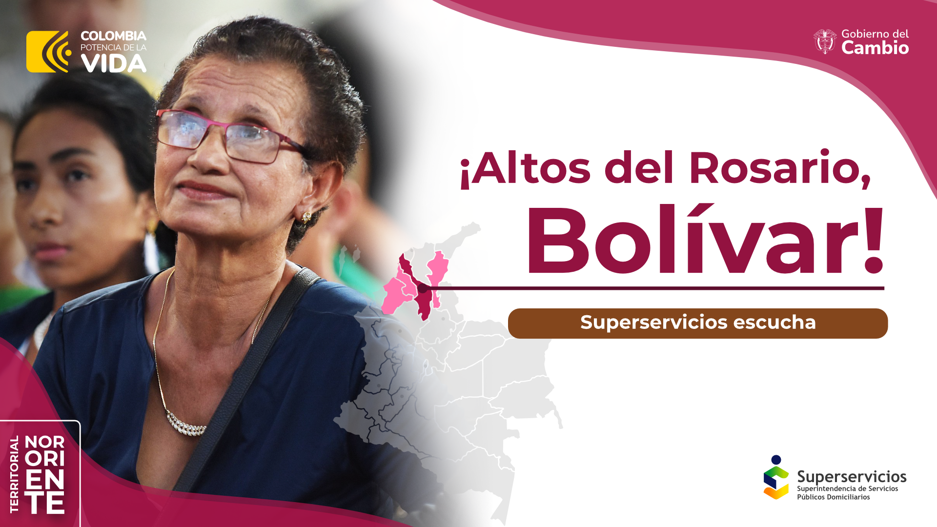 Superservicios escucha en Altos del Rosario, Bolívar

