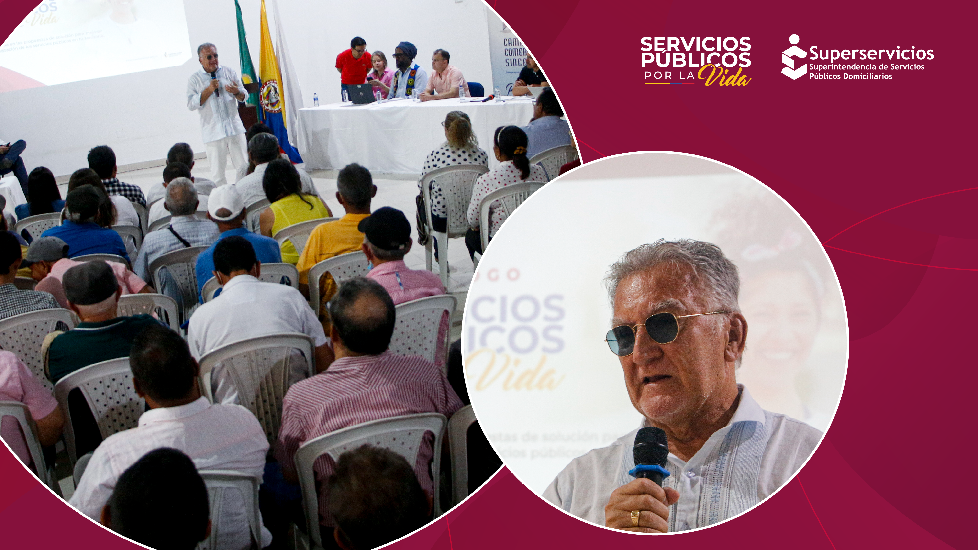 El Superintendente, Dagoberto Quiroga Collazos, en Ciénaga de Oro, Córdoba. 