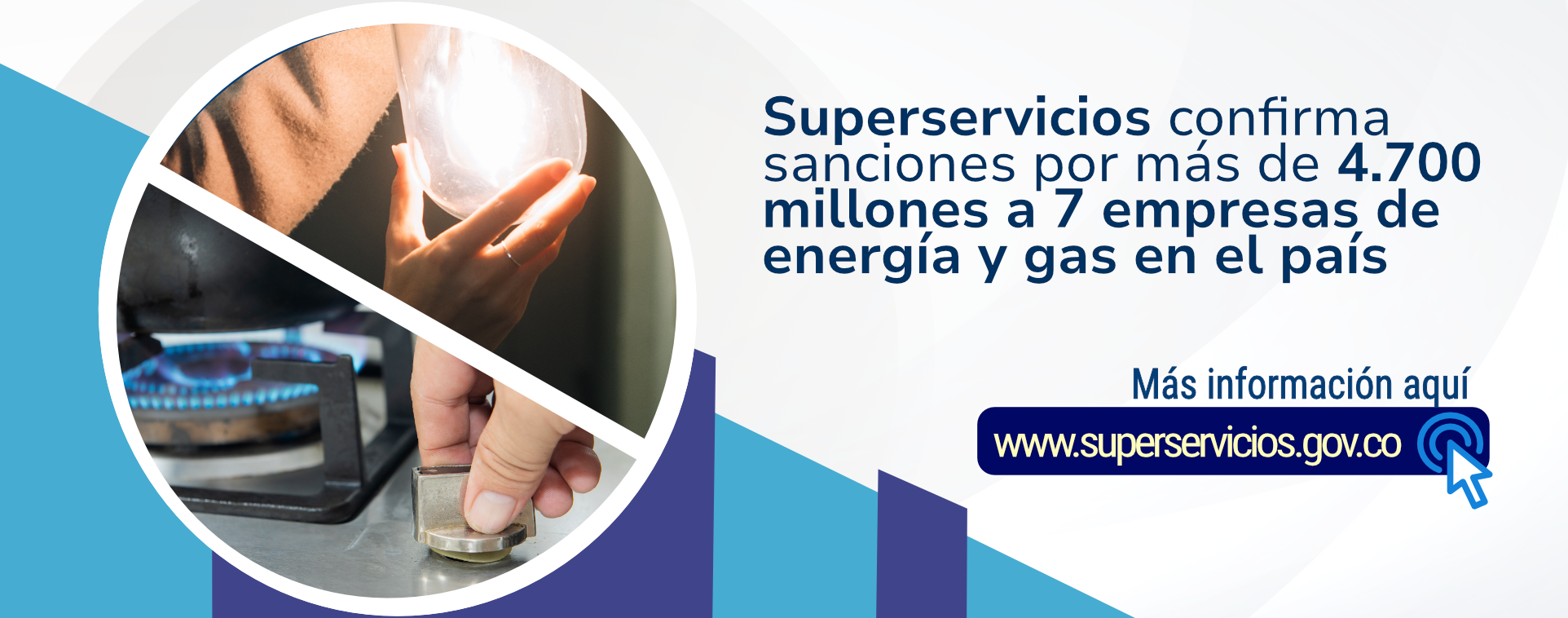 Superservicios confirma sanciones por más de 4.700 millones a 7 empresas de energía y gas en el país