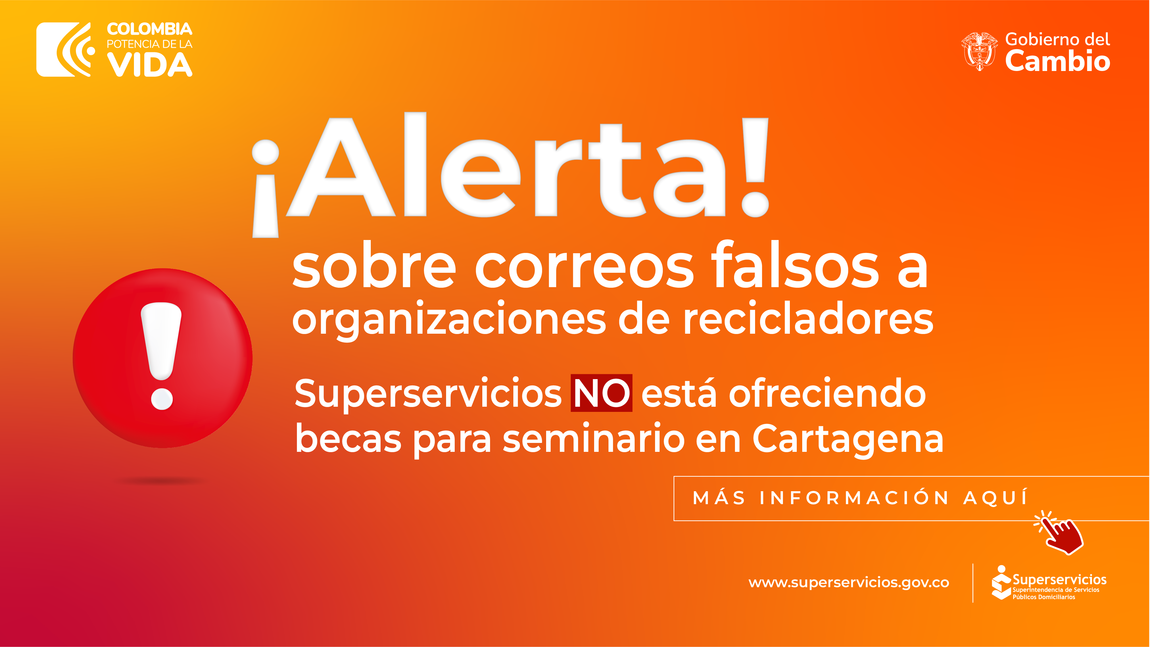 Superservicios no está ofreciendo becas para seminario en Cartagena
