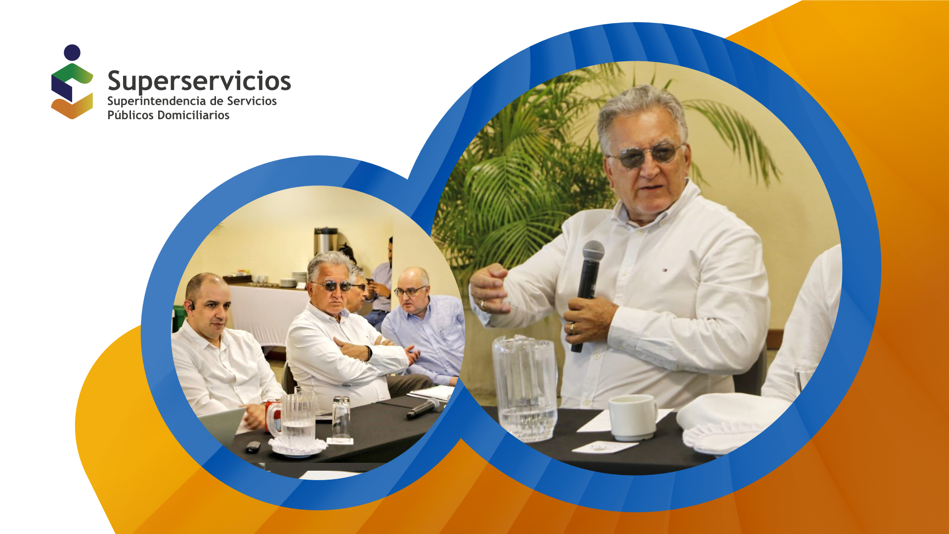 Superintendente Dagoberto Quiroga Collazos y Jorge Carrillo, gerente general de EPM