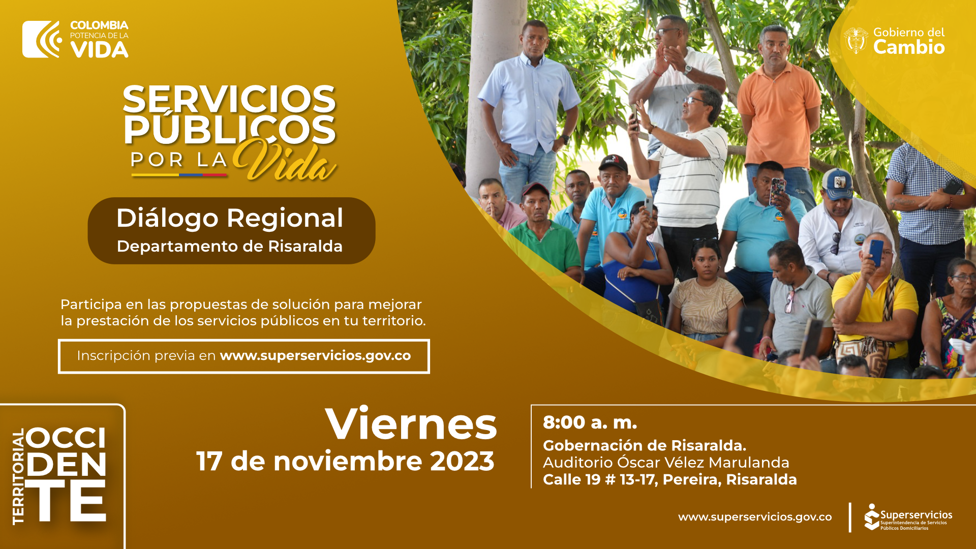 Diálogo servicios públicos por la vida Risaralda 