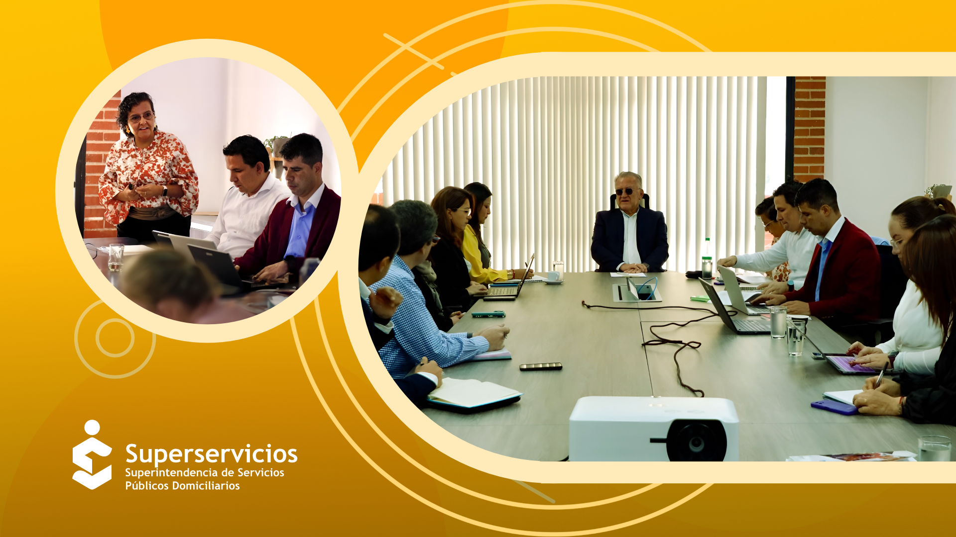 El superintendente delegado para la Protección al Usuario, Ulver Triviño; el director Territorial Centro, Jaime Gómez Camacho y el director técnico (e) de Gestión de Energía, Luis Adolfo Vagas.