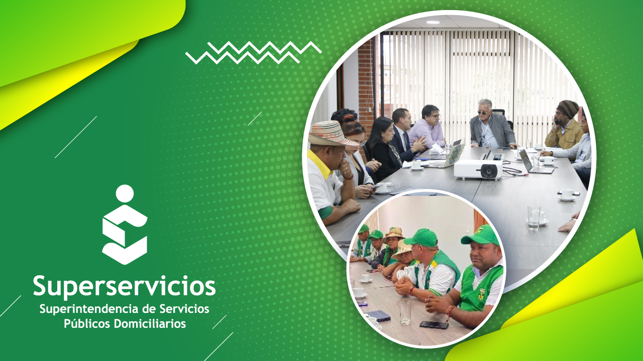 Reunión entre el Superintendente de Servicios Públicos Domiciliarios, Dagoberto Quiroga Collazos, con delegación de líderes sociales y comunitarios provenientes de Maicao (La Guajira)