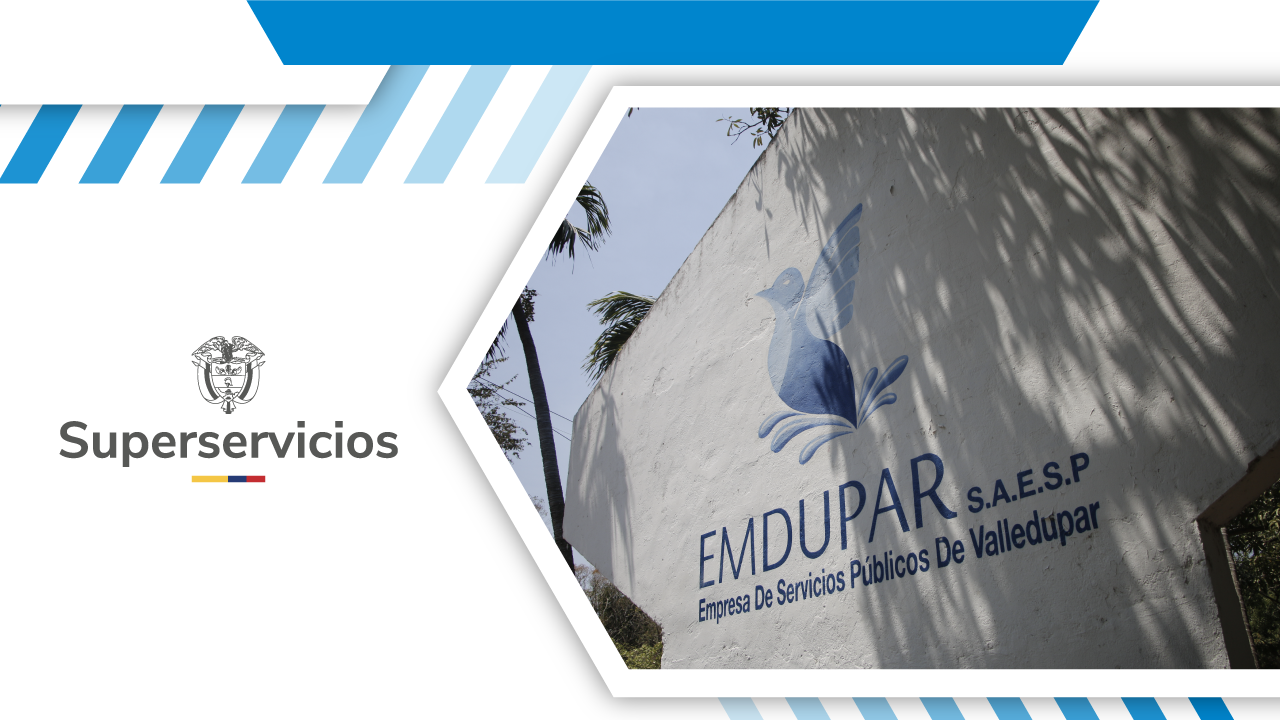 Fachada de la empresa Emdupar en Valledupar 