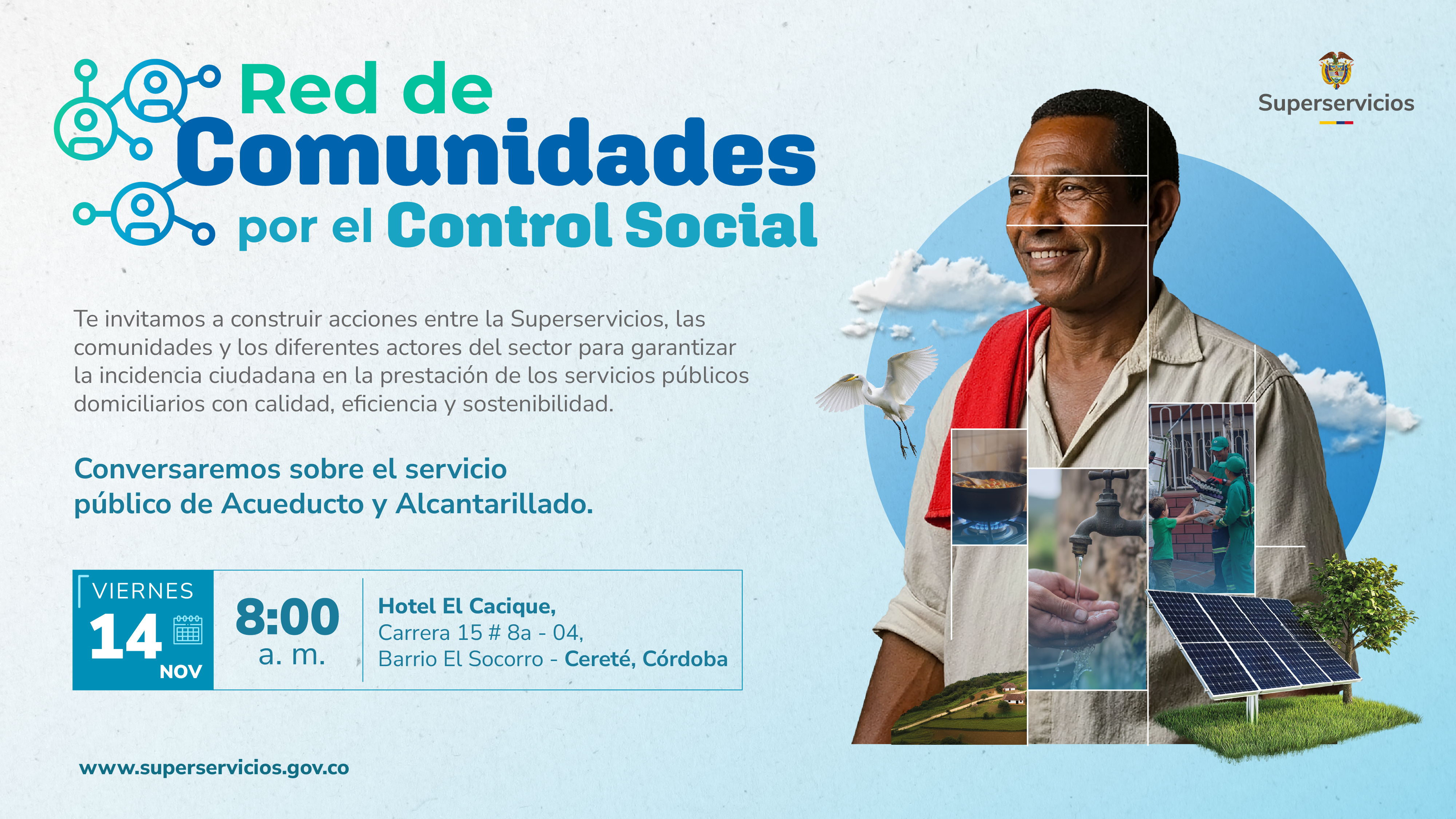 Superservicios fomenta Red de Comunidades por el Control Social en Cereté