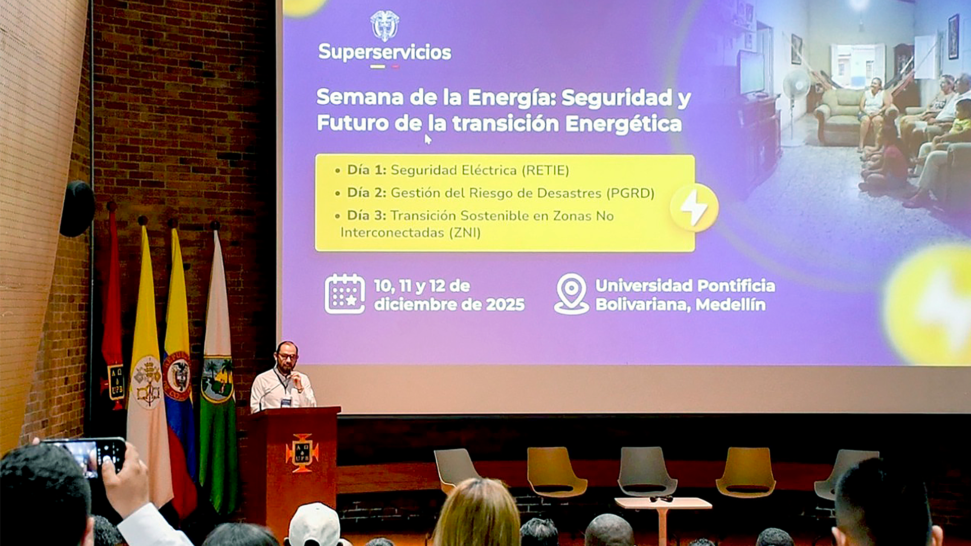 Inicio de la Semana de la Energía, Seguridad y Futuro de la Transición Energética en Colombia —evento organizado por la Superservicios