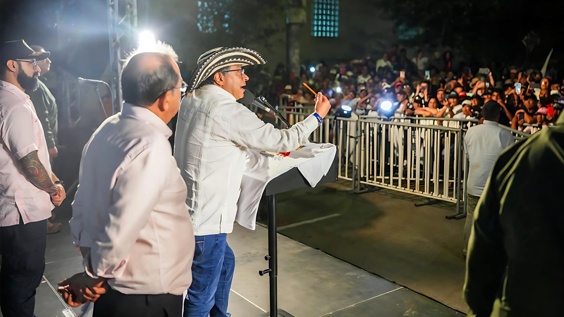 Presidente Gustavo Petro, durante la ‘Movilización por la Democracia Energética’ en Barranquilla