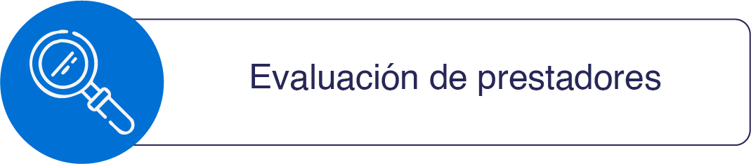 Evaluación de prestadores