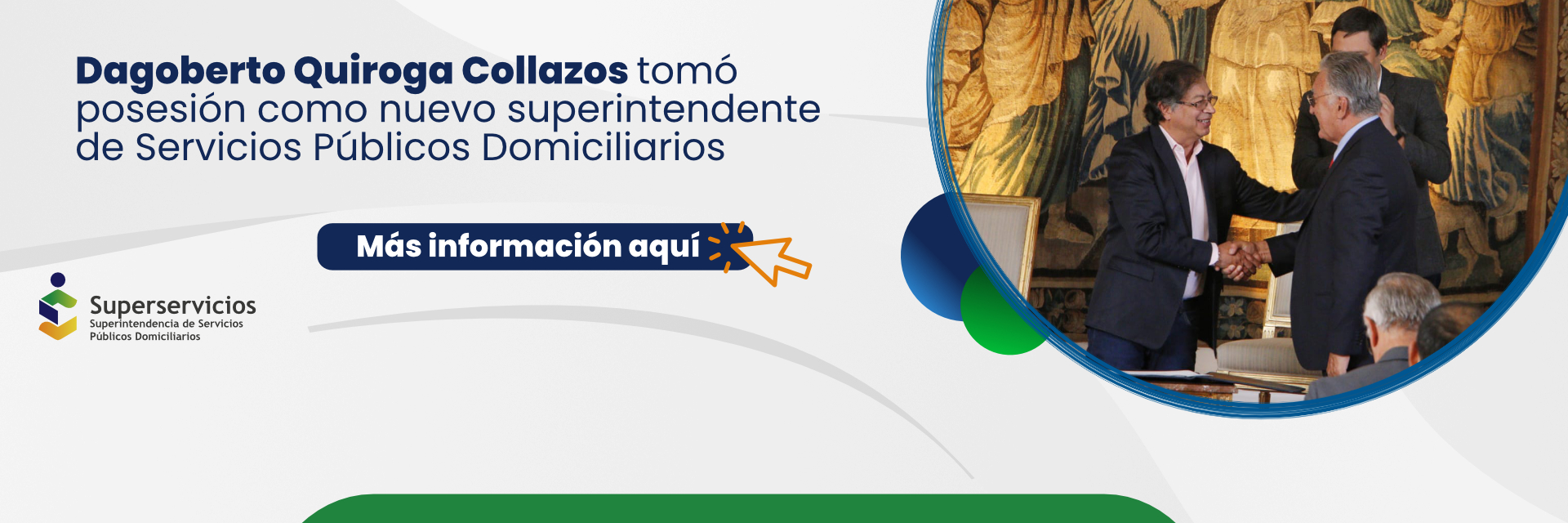 Dagoberto Quiroga Collazos nuevo superintendente de Servicios Públicos Domiciliarios