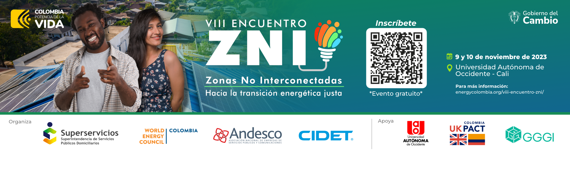 Invitacion IIIV encuentro ZNI (Zonas No Interconectadas), hacia la transición energética justa