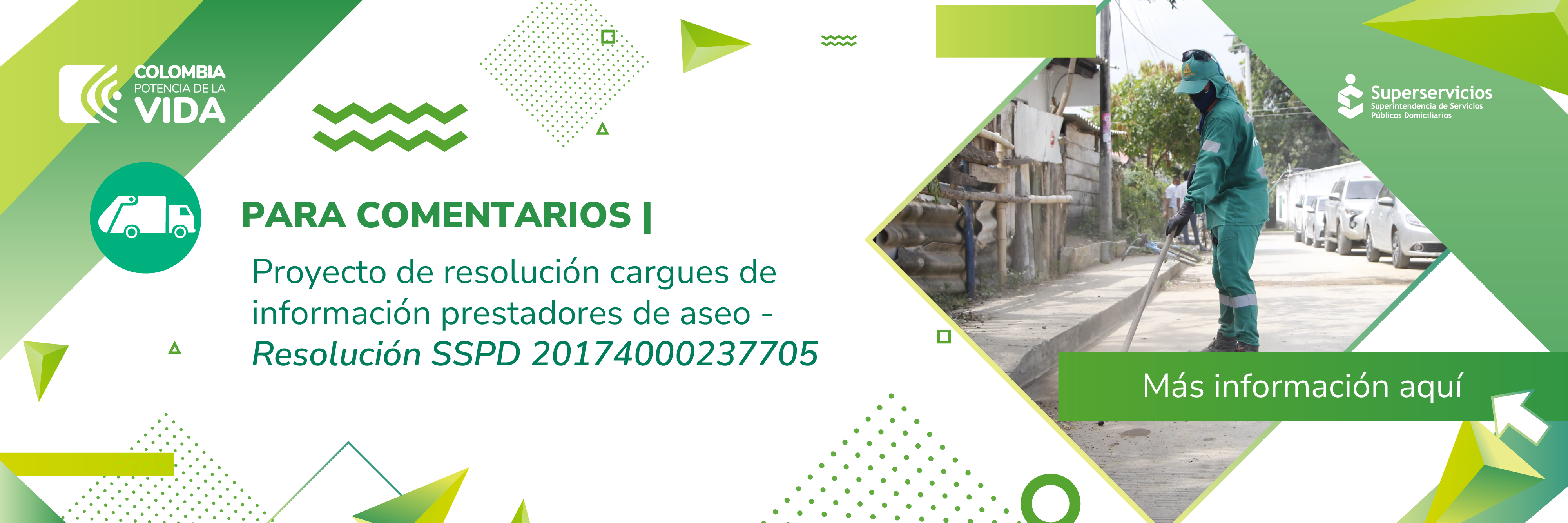 Proyecto de resolución cargues de información prestadores de aseo - Resolución SSPD 20174000237705