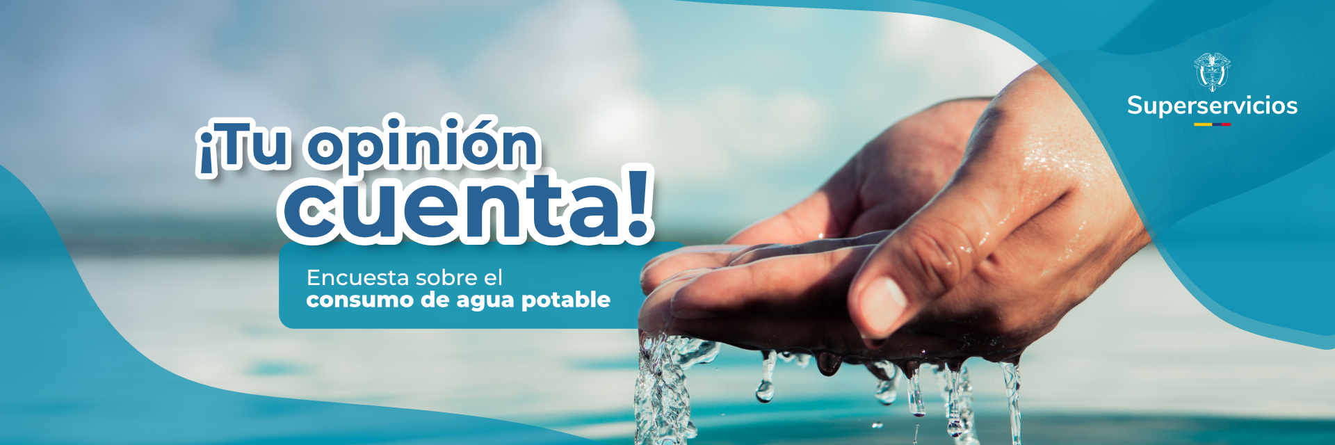 Referencia a unas manos sacando agua de un rio 