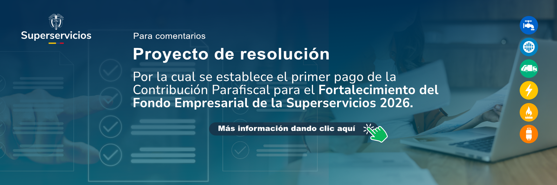 Primer pago de la Contribución Parafiscal para el Fortalecimiento del Fondo Empresarial de la Superservicios 2026