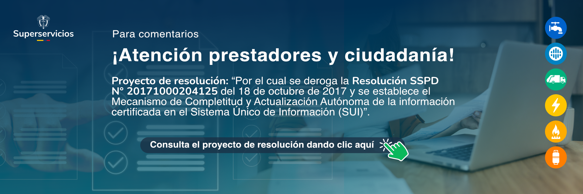 Proyecto resolución por el se deroga la Resolución SSPD 20171000204125