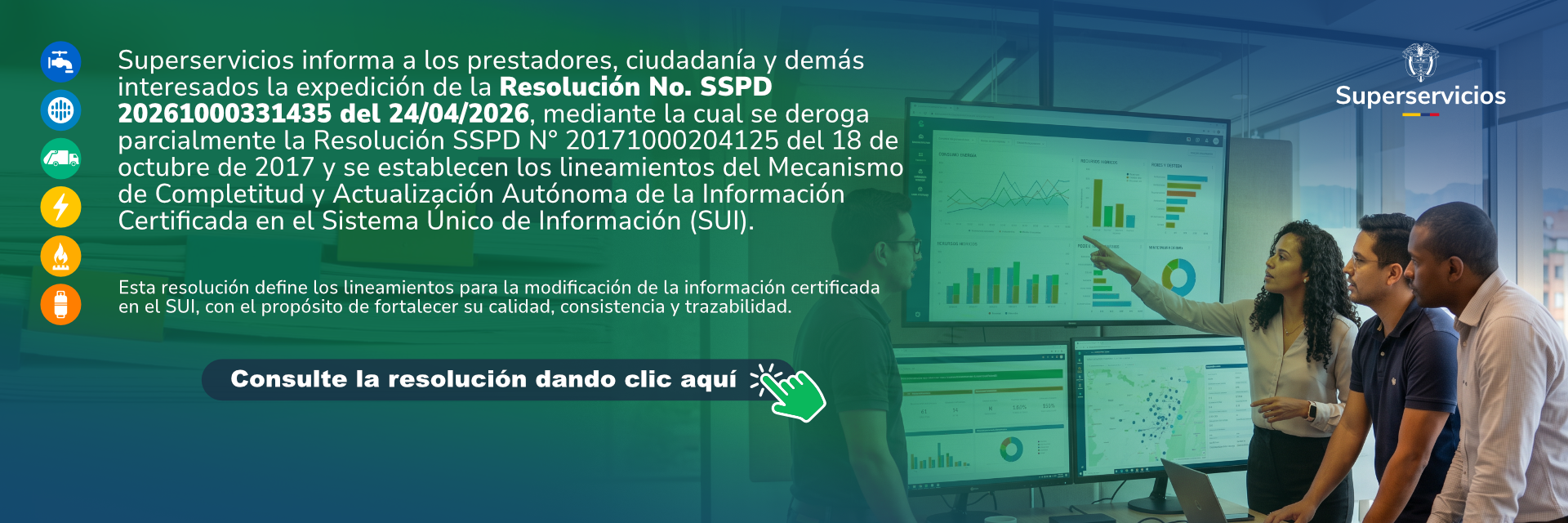 Gráfico representativo de la superintendencia de soporte, enfocándose en su papel en la atención y resolución de problemas.
