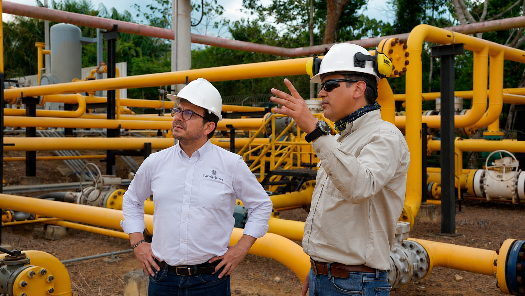 Superservicios realizan recorrido técnico en las instalaciones de producción de gas de Canacol en el campo Jobo, Córdoba.