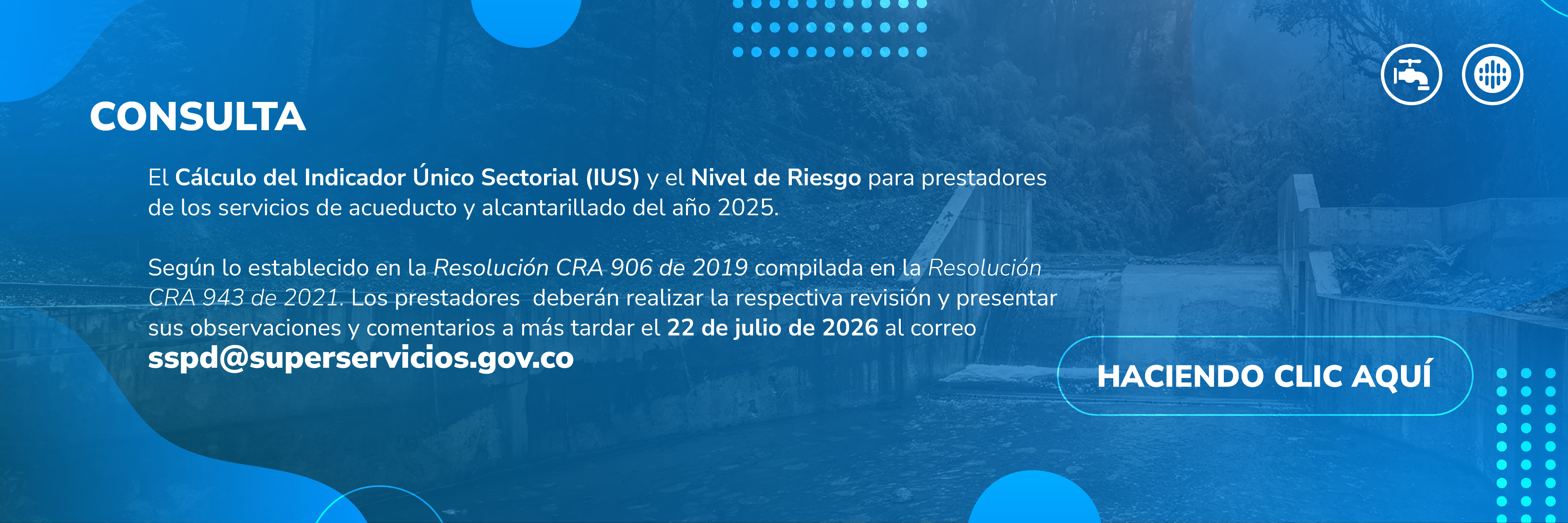 Banner SUI Cálculo del Indicador Único Sectorial