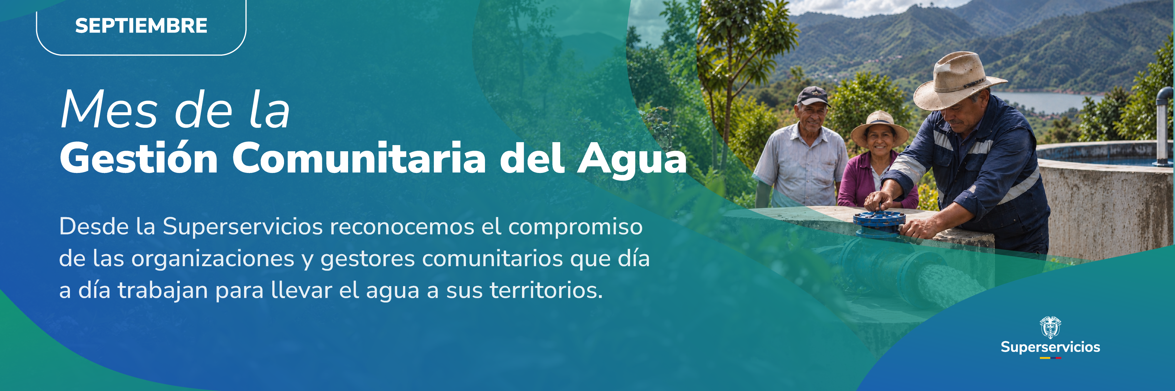 Banner mes de la gestión comunitaria del agua